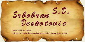 Srbobran Despotović vizit kartica